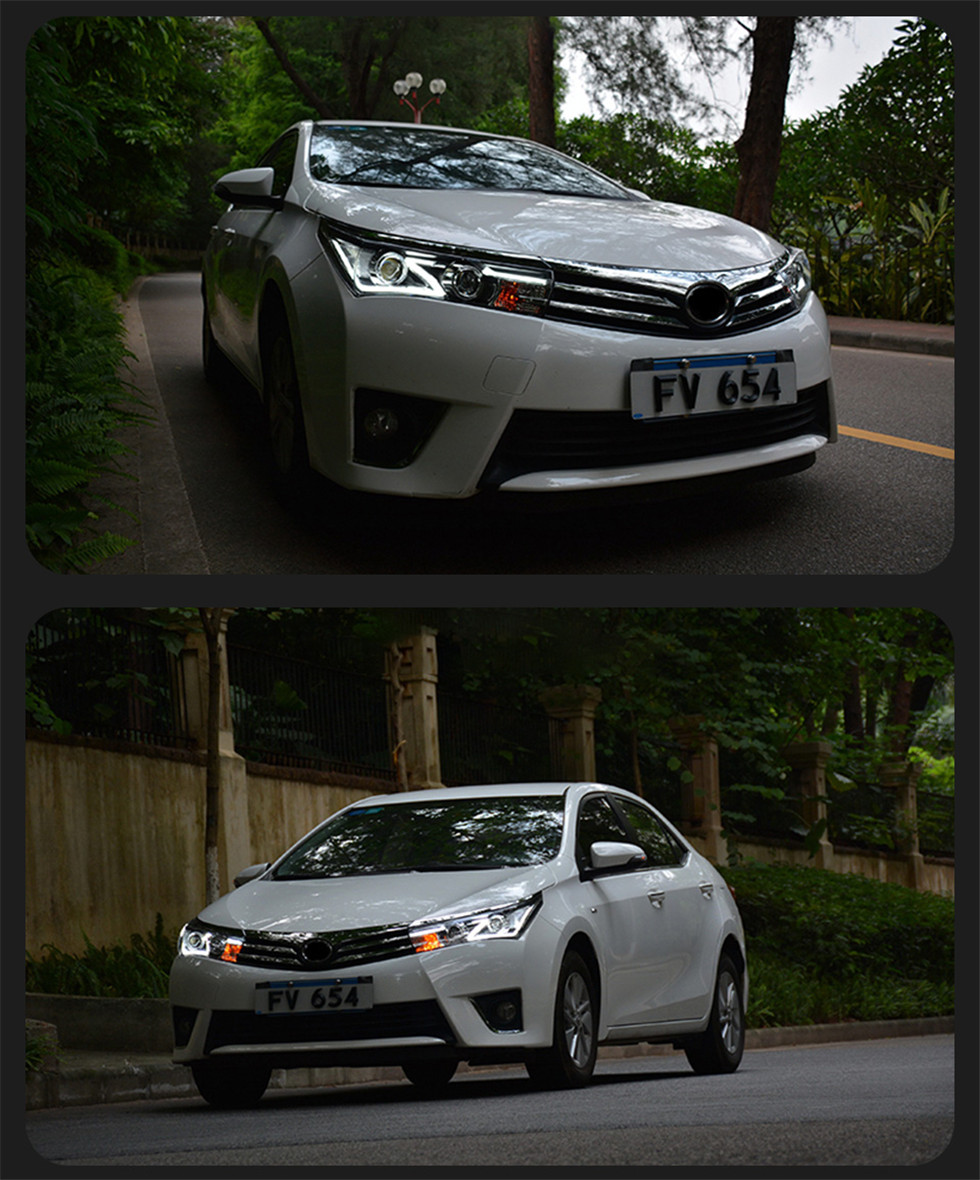 Headlights LED Bulb For Toyota Corolla 20 14-20 16 Head Lights Z Style Daytime Running Lights Turn Signal