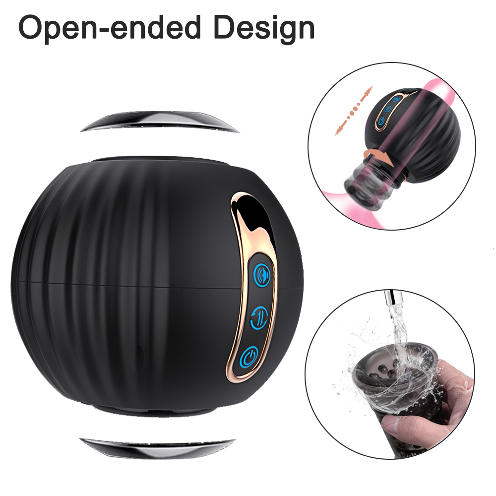 Masturbators Automatic Rotating Thrusting Male Telescopic Masturbator for Men Simulation Blowjob Sex Machine Adult Goods Toy 230307