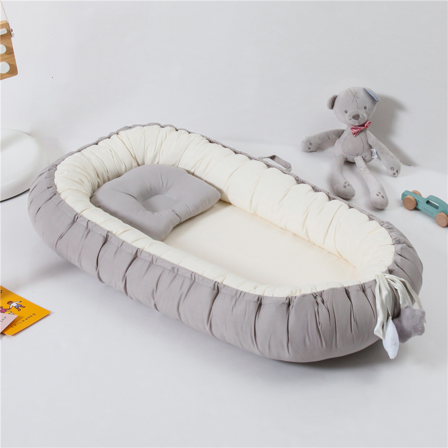 Baby Rail Removable Sleeping Nest for Bed Crib with Pillow Travel Playpen Cot Infant Toddler Cradle Mattress Shower Gift 230308
