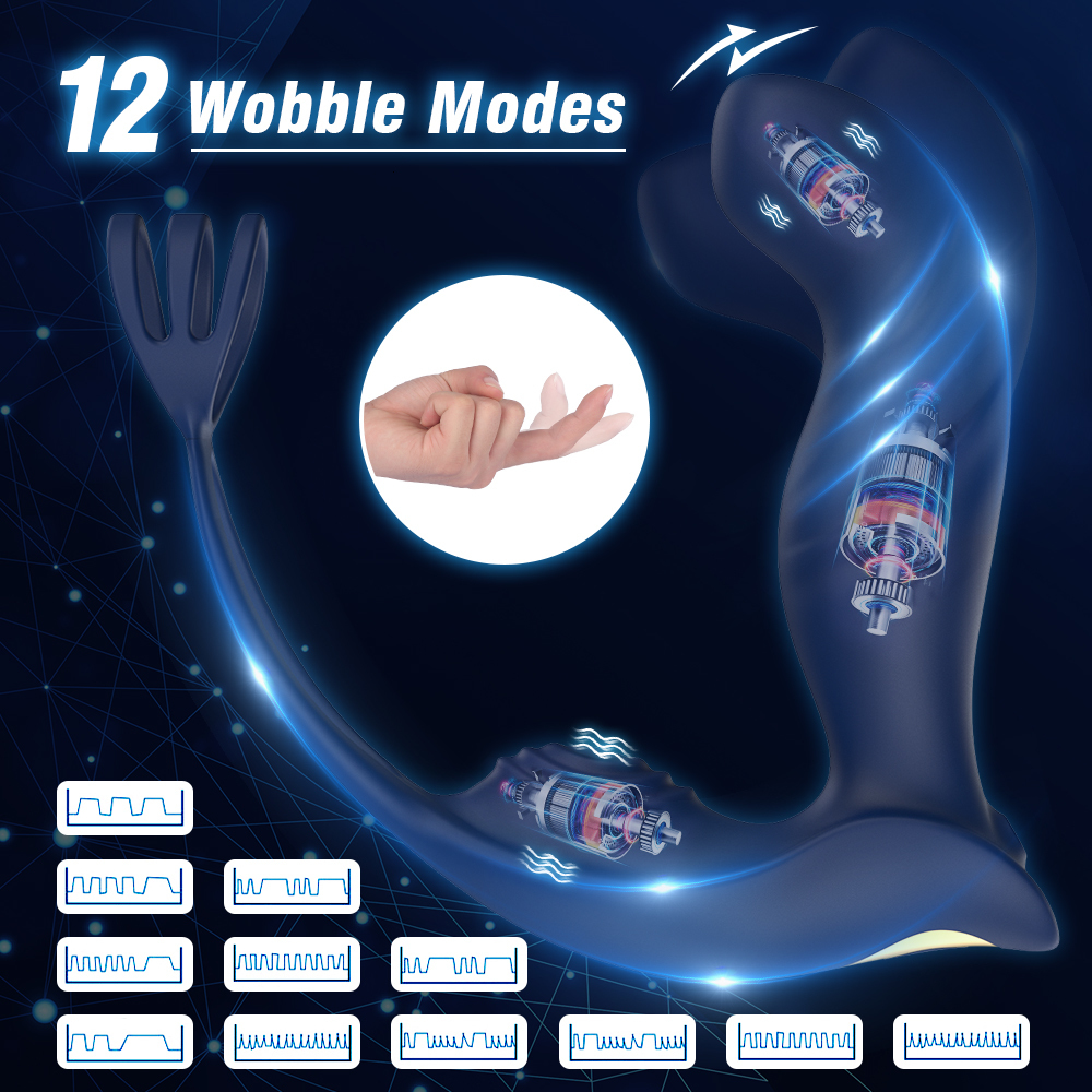 Anal Toys Vibrator Prostate Massager With Penis Ring Cockring Delay Ejaculation Remote Control Anus Butt Plug Sex Toy For Men Couple 230307