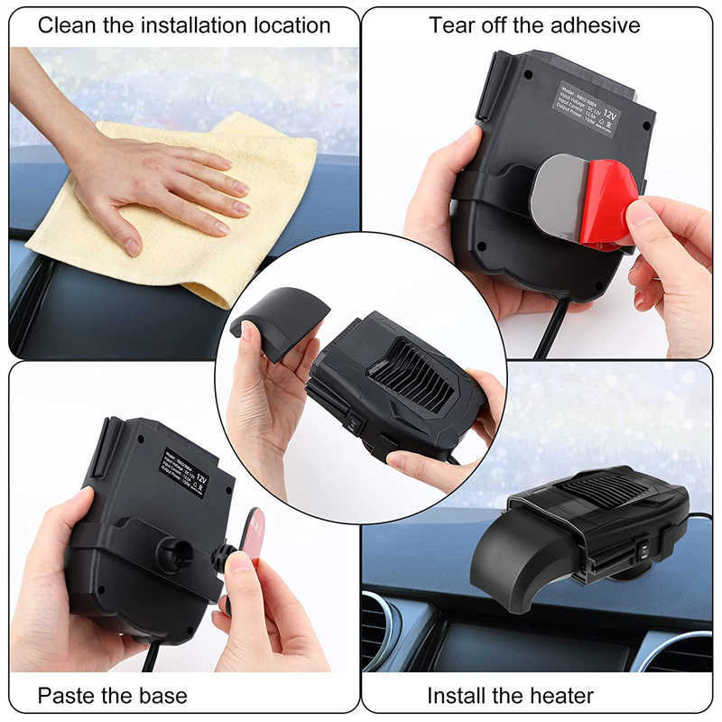 New Car Heater 12V Cooling And Heating Fan Dashboard Seat Heater 150W 360-Degree Adjustable Defrosting Portable Machine
