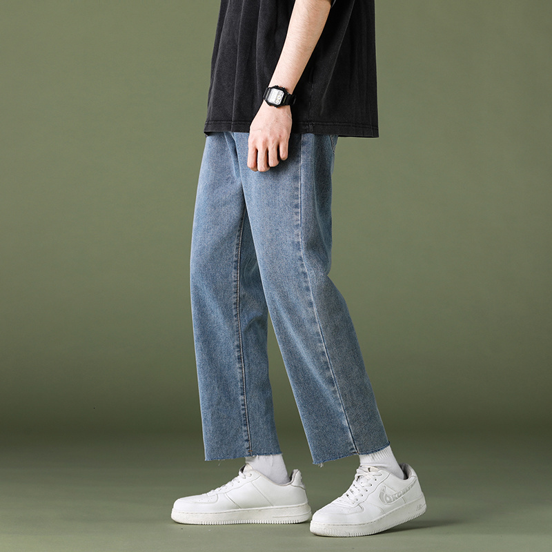 Men's Jeans Spring/Summer Straight Jeans Men Fashion Retro Casual Wide Leg Jeans Men Streetwear Loose Hip Hop Denim Pants Mens Trousers 230308