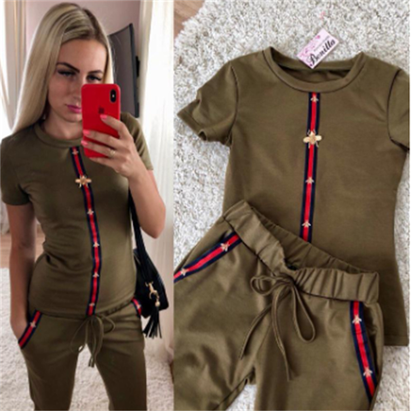 Fashion Summer Fashion Women Tracksuits Printed Sport Suits Short-Sleeve Shirts And Pants Two Piece Sets Outfits Suits
Fashion Summer Fashion Women Tracksuits Printed Sport Suits Short-Sleeve Shirts And Pants Two Piece Sets Outfits Suits