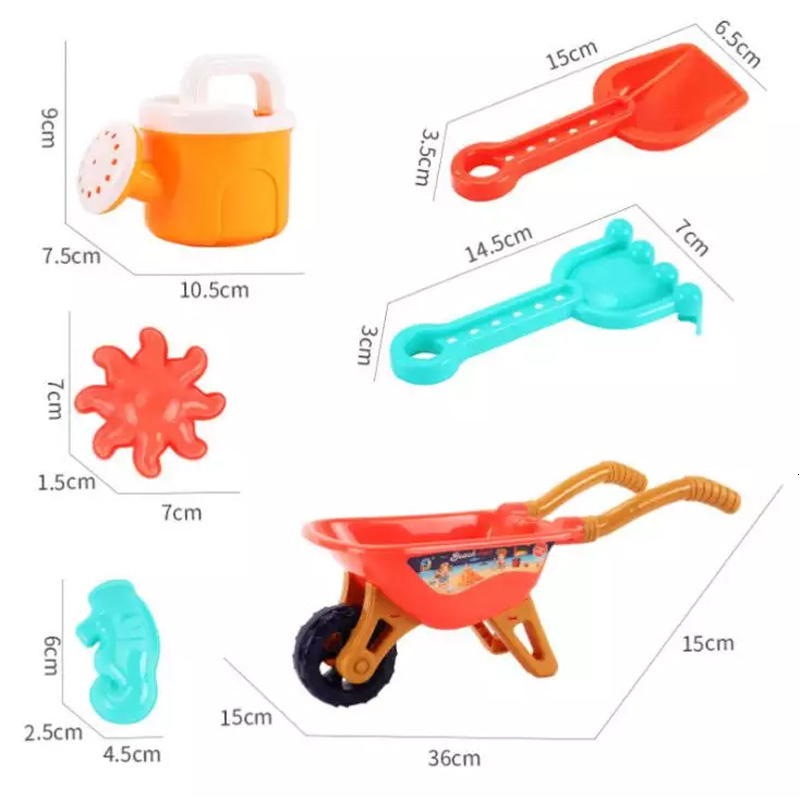 Bath Toys Beach Toy Car Set Baby Shovel Sand Digging Tool and Bucket Hourglass Pool Birthday Gift for Boys andGirls 230307