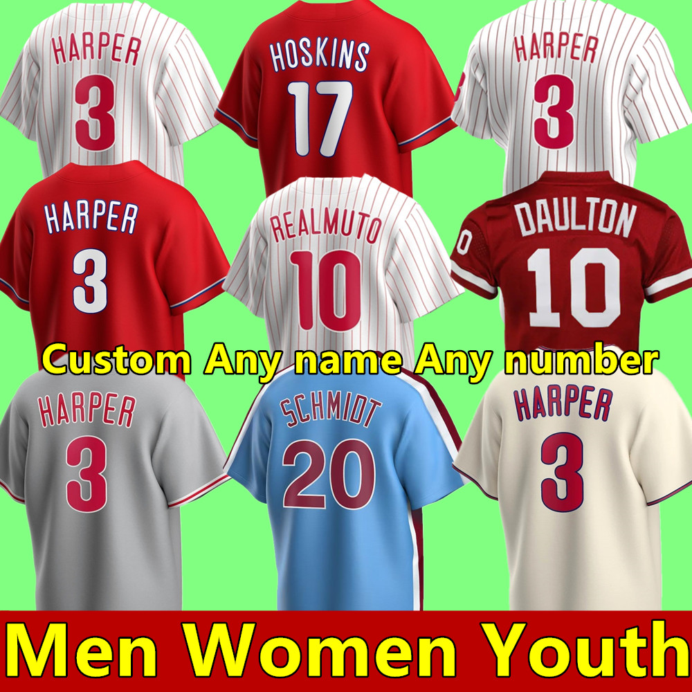 2023 -4XL New Custom Baseball Jerseys Men Women youth Bryce Harpe Trea Turner Rhys Hoskins Philadelphia Realmuto Phillies Schwarber Kyle Schwarber Stitch jersey, As shown in illustration
2023 -4XL New Custom Baseball Jerseys Men Women youth Bryce Harpe Trea Turner Rhys Hoskins Philadelphia Realmuto Phillies Schwarber Kyle Schwarber Stitch jersey, As shown in illustration