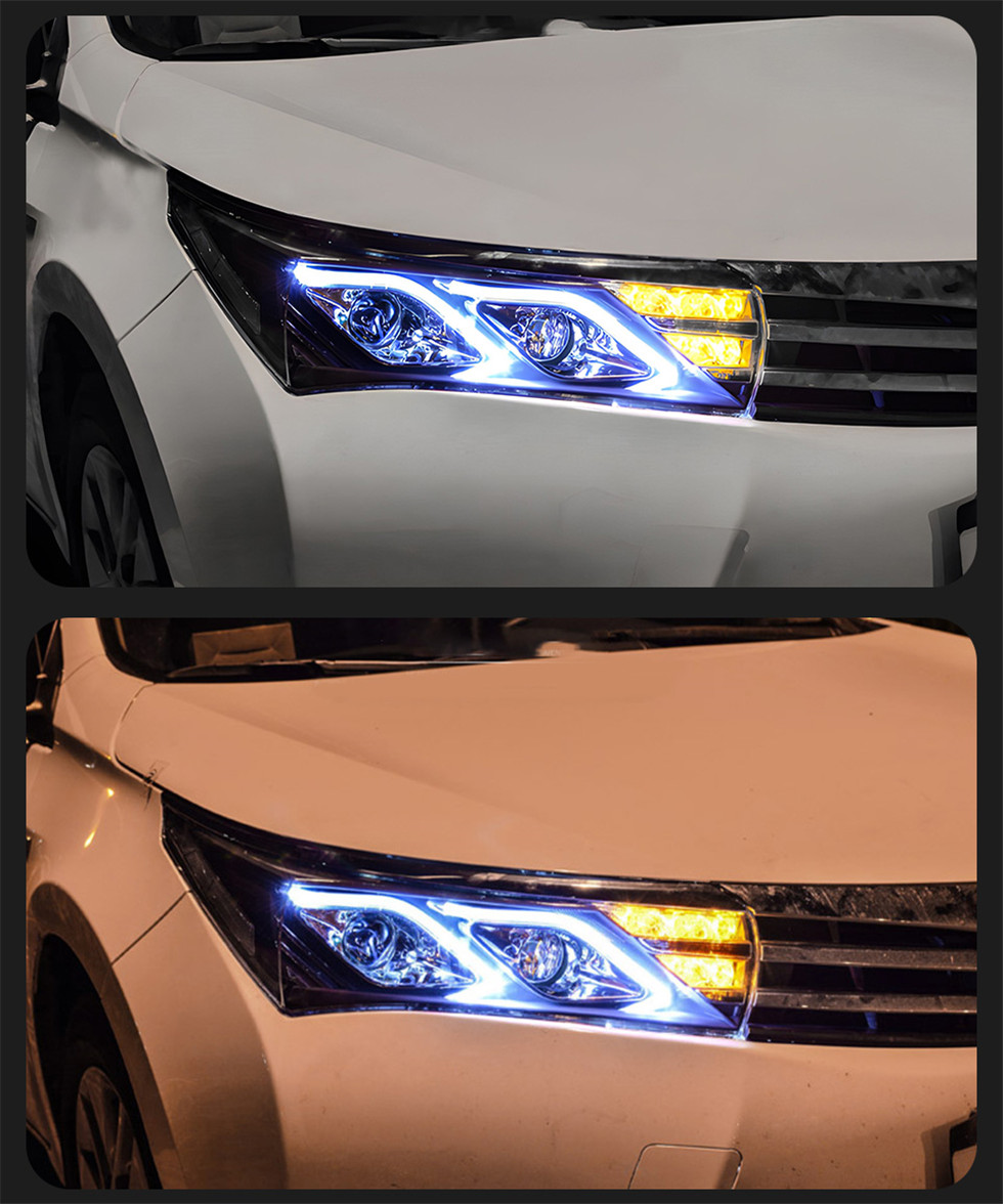 LED Light Bulb Headlights For Toyota Corolla 20 14-20 16 Head Lights Benz Style Replacement Daytime Running Headlight