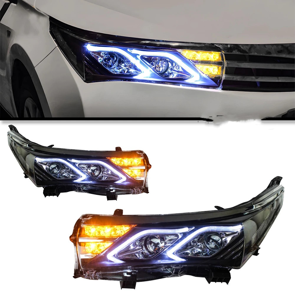 LED Light Bulb Headlights For Toyota Corolla 20 14-20 16 Head Lights Benz Style Replacement Daytime Running Headlight