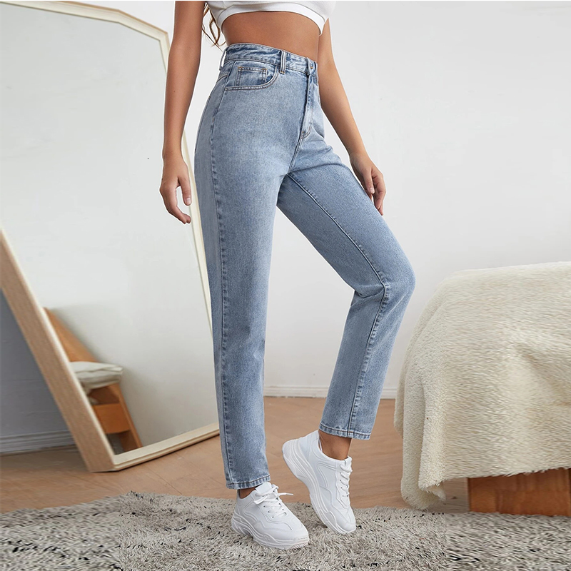 Women's Jeans Plus Size Jeans for Women 5XL 7XL High Waist Women Jeans Lady Harem Loose Blue Color Jeans Women Boyfriend Blue Lady Jeans 230308