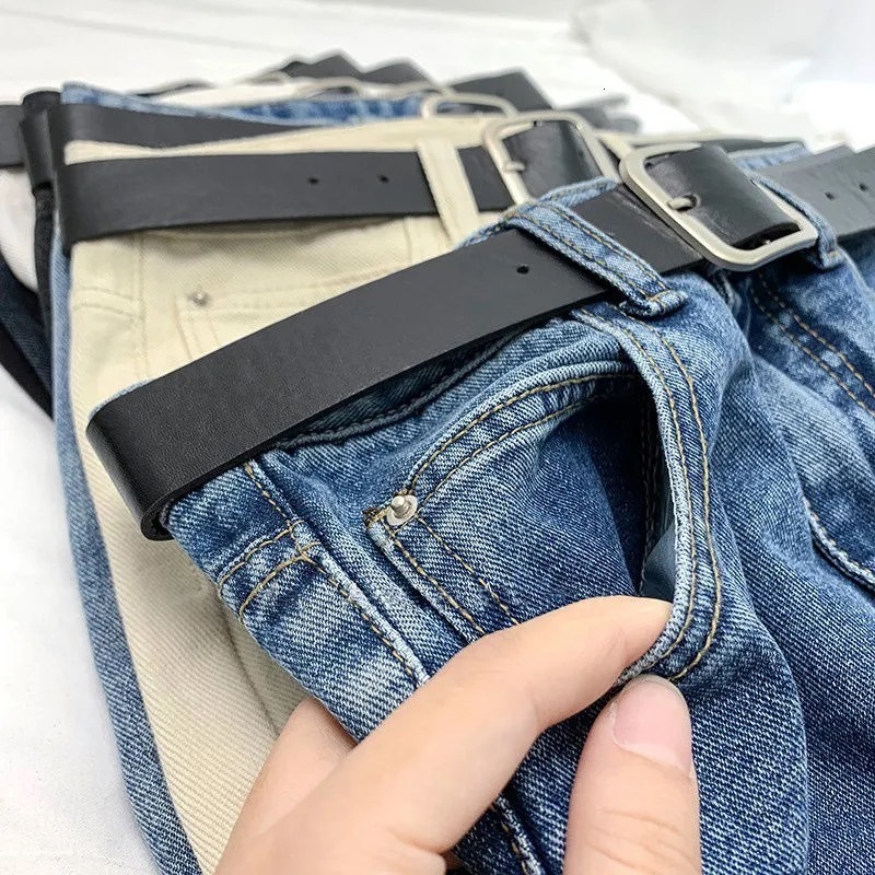 Women's Jeans Vintage Straight High Waist Jeans Women Boyfriend Mom Street Denim Jeans with Belt Loose Plus Size Jeans Mujer Retro YS9862 230308