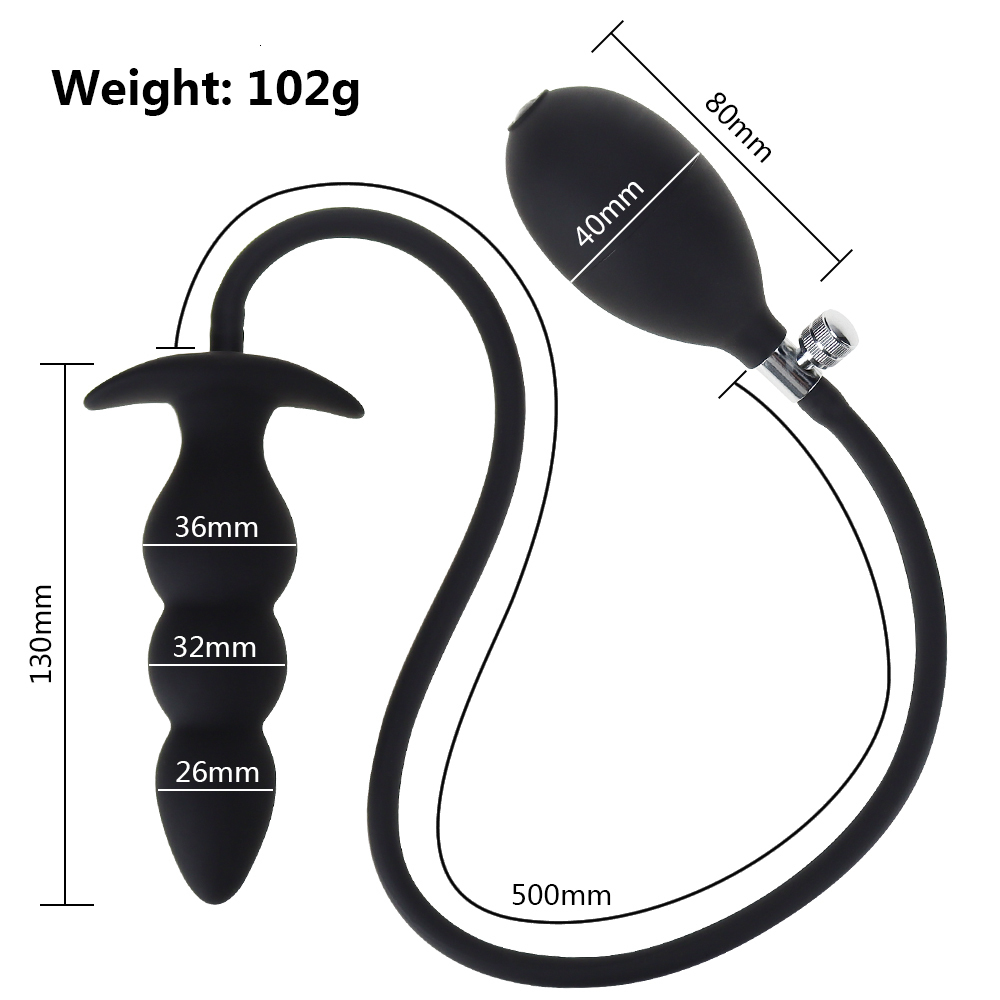 Anal Toys Silicone Inflatable Super Large Plug Expandable Butt Sex For Women Men Huge Dildo Pump Dilator Adult Product 230307