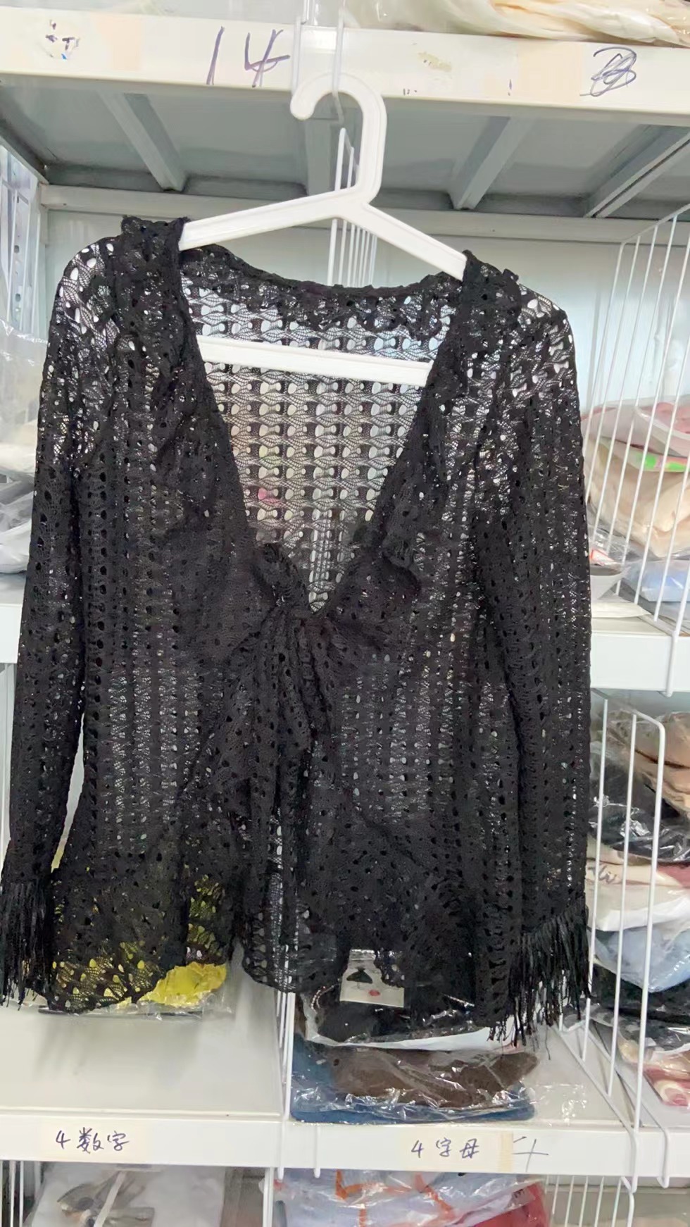 Women's Knits Tees KOSAHIKI Hollow Out Sun Protection Cardigan Y2k Aesthetic Women Summer Girl Vintage Knitwear Tassel Ruffle Jackets Punk Kardig