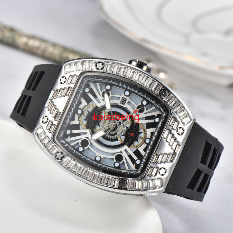 Top Waterproof Watch Men's Silicone Strap Sports Quartz Watch Men's Diamond Dial Chronograph Watches, Silver 8
Top Waterproof Watch Men's Silicone Strap Sports Quartz Watch Men's Diamond Dial Chronograph Watches, Silver 8