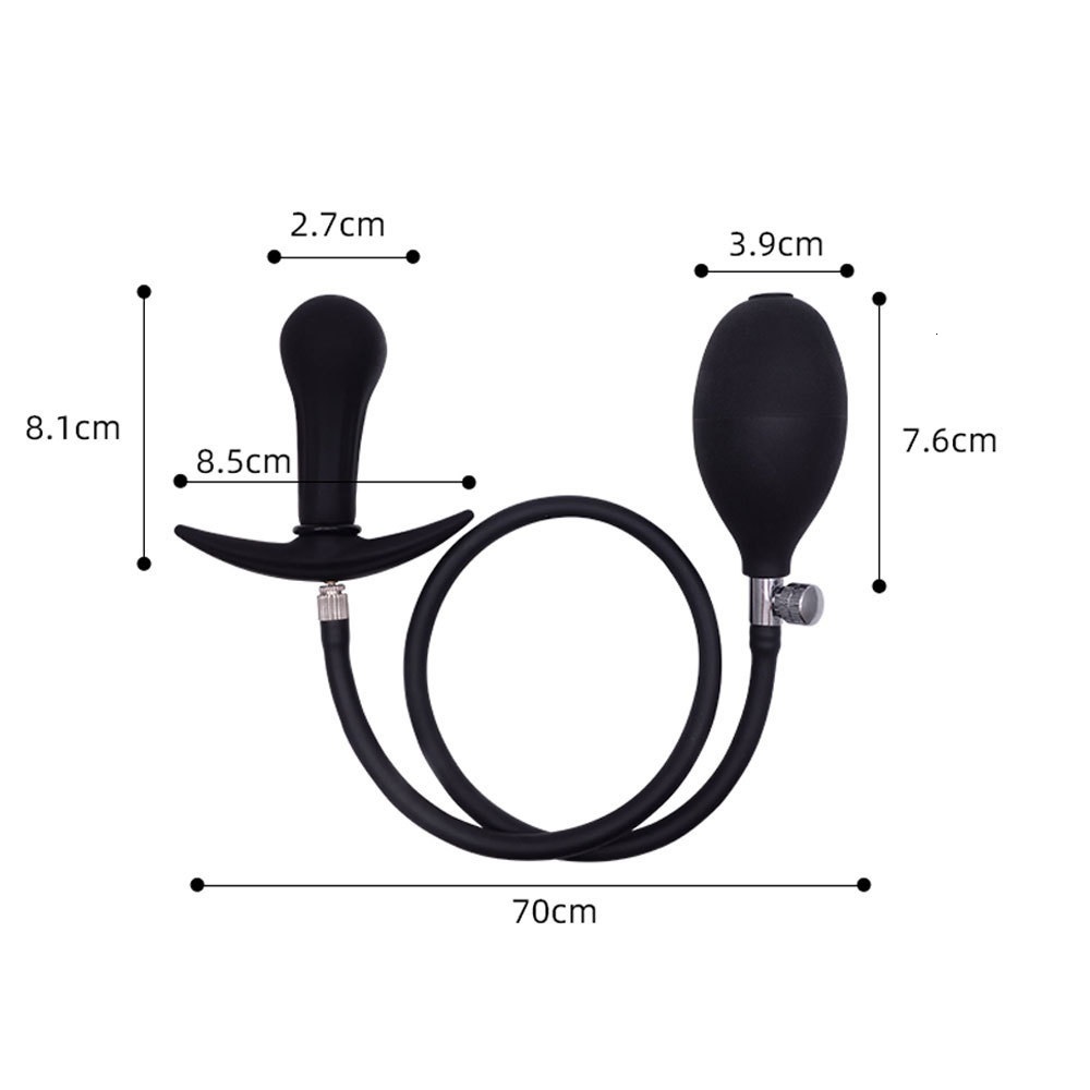 Anal Toys Inflatable Huge Butt Plug Builtin Steel Ball Women Vaginal Dilator Expandable Silicone Men Prostate Massager Sex 230307