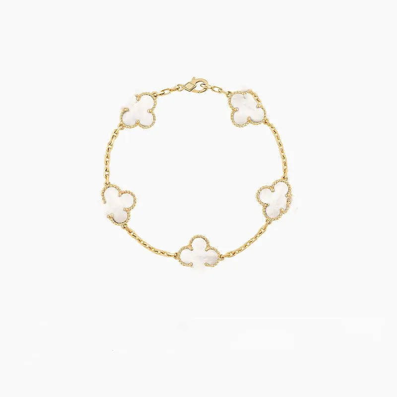 Female bracelet designer charm clover bracelet chain 18K gold agate flower chain jewelry lucky ladies and girls couples holiday party gifts
Female bracelet designer charm clover bracelet chain 18K gold agate flower chain jewelry lucky ladies and girls couples holiday party gifts