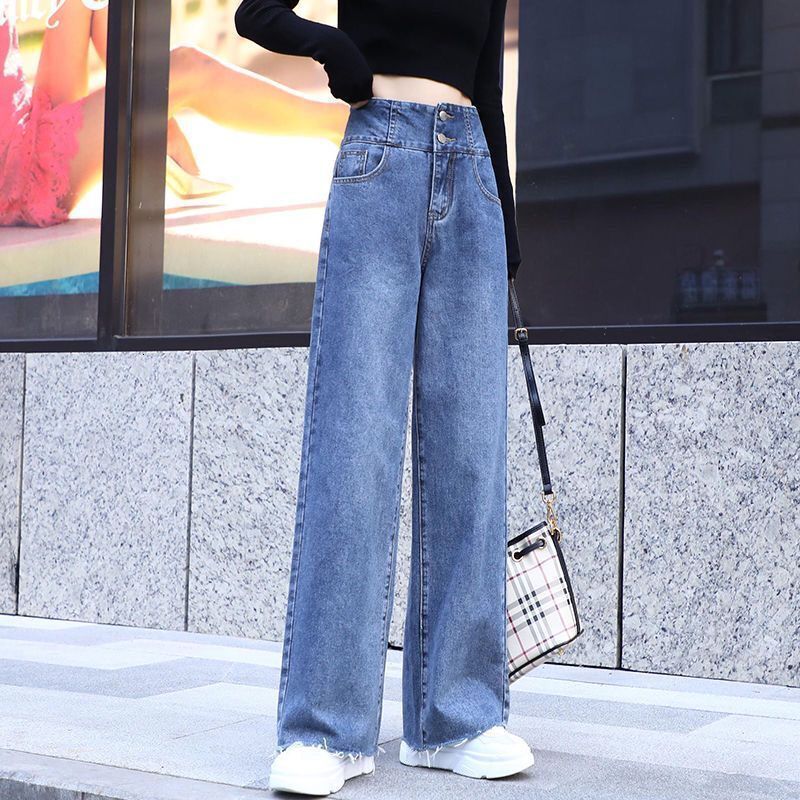 Women's Jeans Wide leg Jeans For Women Blue Loose Pants High Waist Casual large size straight pants Boyfriend Straight Mom Jeans Streetwear 23030