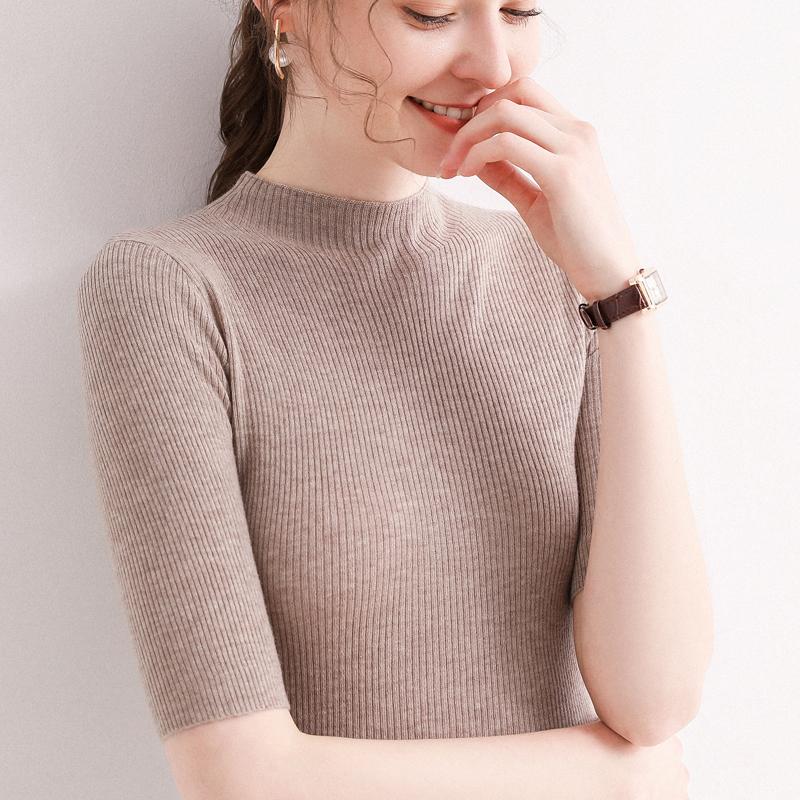 Womens Sweaters Women Cashmere Pullover Spring Summer Turtleneck Elasticity Sweater FemaleThin Soft Basic Jumper Solid Slim Femme Trendy