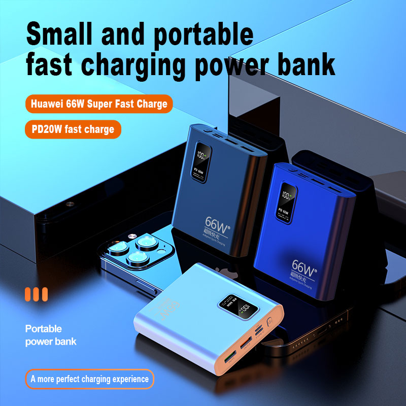 20000mAh PD 66W Super Fast Charging Power Bank HD Digital Portable Charger External Battery for Apple iPhone Xiaomi Universal