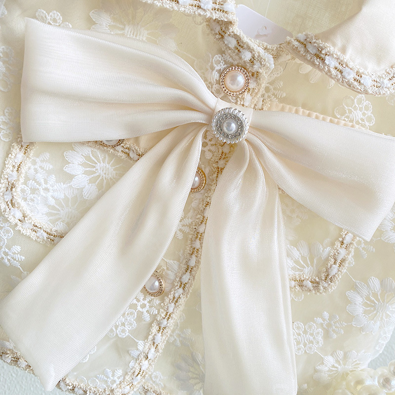 Clothing Sets Girls Summer Lace Embroidery Set Clothes Outfit Kids Children Suit 2pcs Fashion 230307