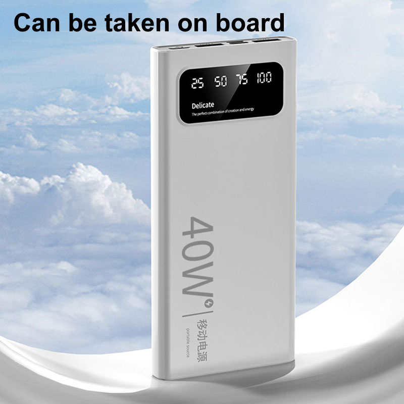 40W Fast Charging Power Bank Portable 20000mAh Charger Digital Display External Battery Pack for iphone Xiaomi Samsung