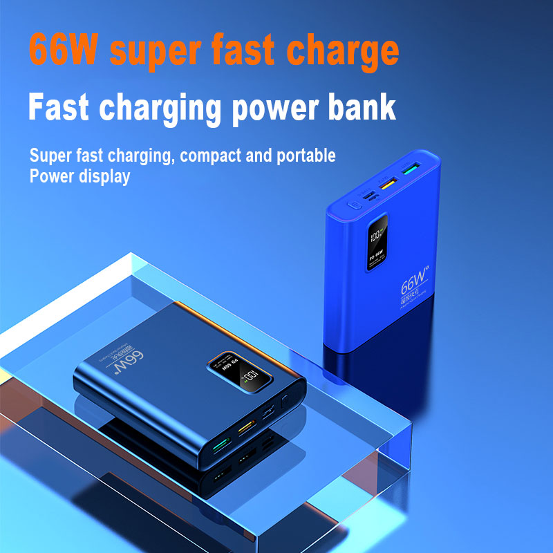 20000mAh PD 66W Super Fast Charging Power Bank HD Digital Portable Charger External Battery for Apple iPhone Xiaomi Universal