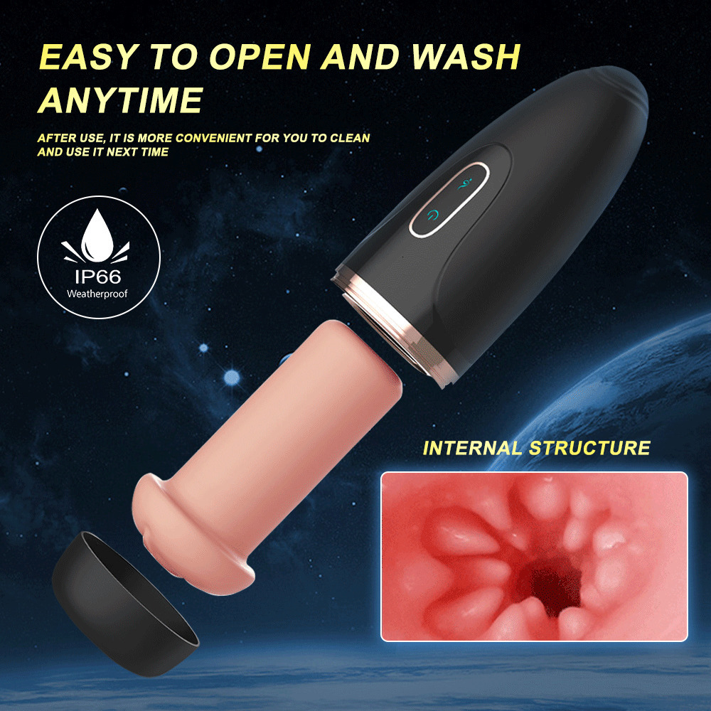 Masturbators Automatic Masturbator for Man with Vibration Male Masturbation Cup Realistic Vaginal Blowjob Sex Machines Toys Adult Good 230307