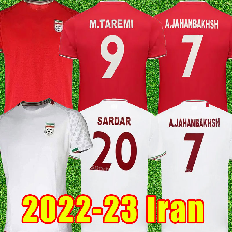 World Cup Soccer Jerseys 2022 2023 Iran national team Azmoun Hosseini Fard Jahanbakhsh home away 22 23 football shirt