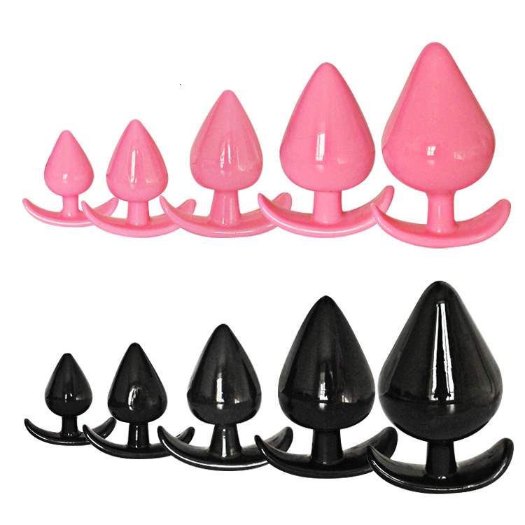 Anal Toys 5 Pcs Plug Set Silicone Beads Butt Anus Trainer Kit Prostate Massager Men Intimate Adult Sex For Women Gay Couple 230307