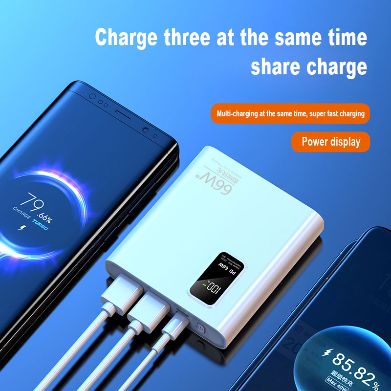 20000mAh PD 66W Super Fast Charging Power Bank HD Digital Portable Charger External Battery for Apple iPhone Xiaomi Universal