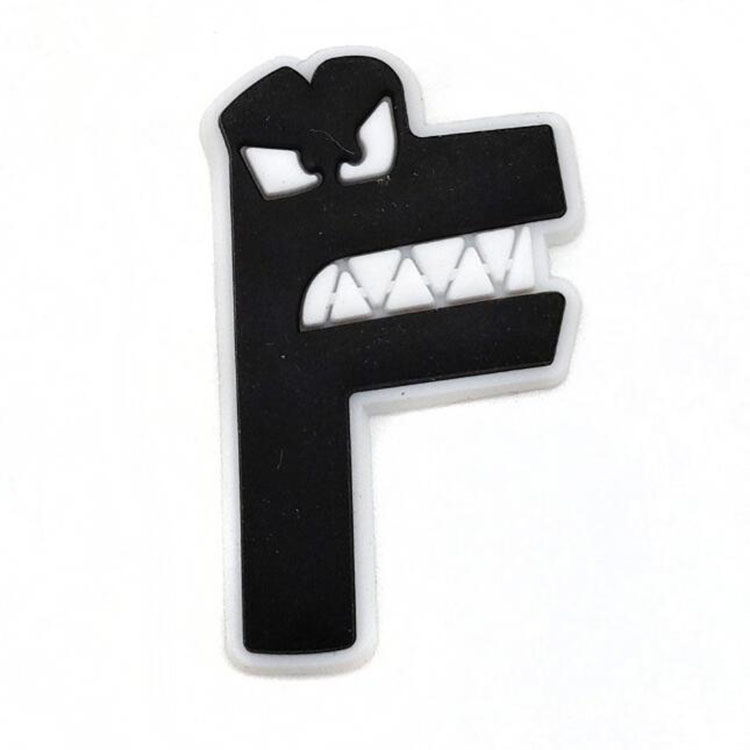 100pcs cartoon letter game cute shoe charms hole shoe flower decoration buckle accessories kid children gift