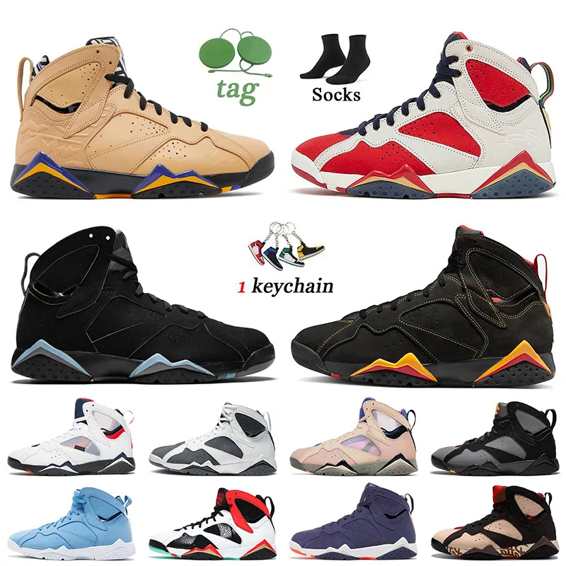High Quality Jumpman 7 Basketball Shoes 7s Trophy Room Citrus Afrobeats Sapphire Citrus 7 Raptor Bordeaur UNC Flint Bordeaux Unisex Sport Trainers Sneakers
