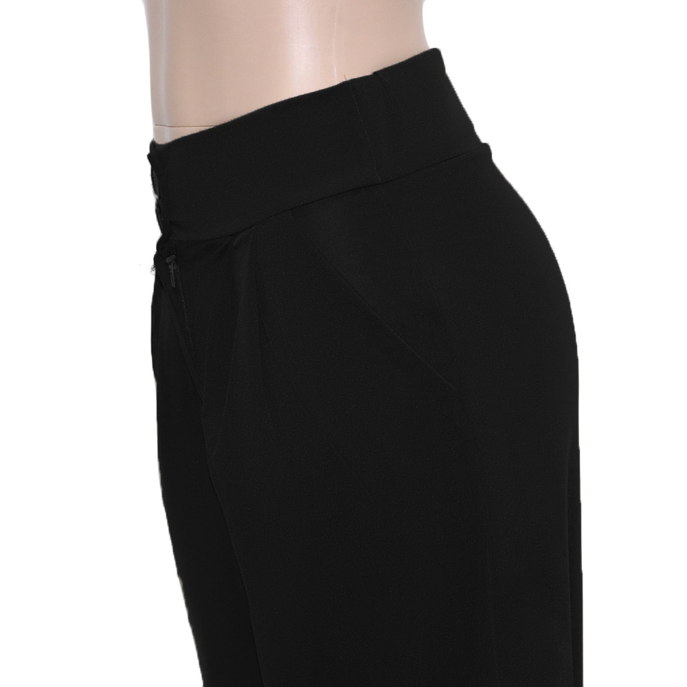 Women Palazzo Long Pants High Waist Wide Leg Stretchy Loose Fit Casual Trousers with Pocket
