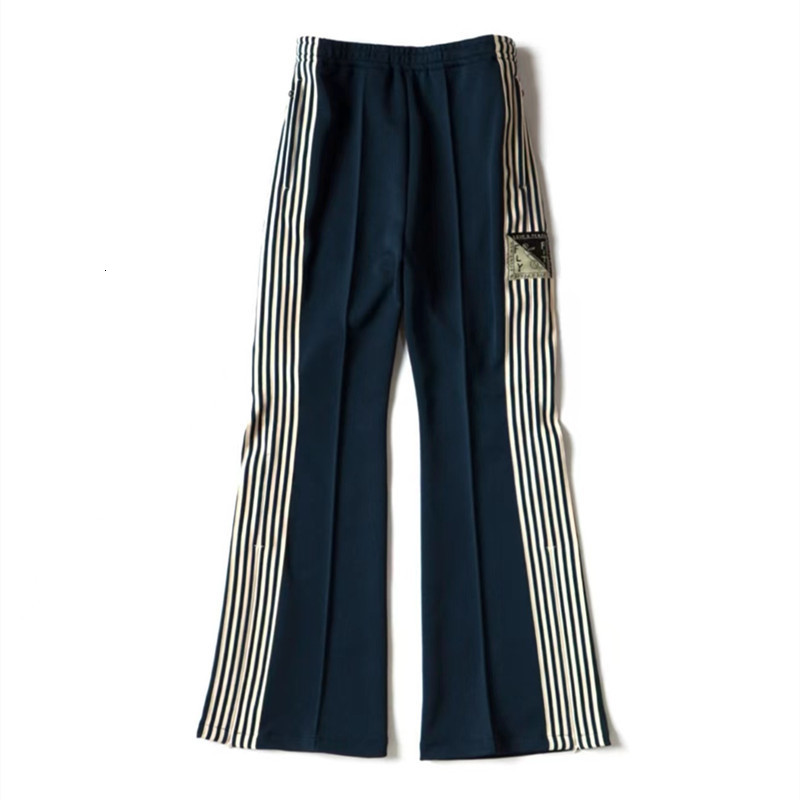 Men's Pants KAPITAL 22AW Japanese Style Contrast Stripe Zipper Elastic Waist Men And Women Leisure Trousers Sports 230307