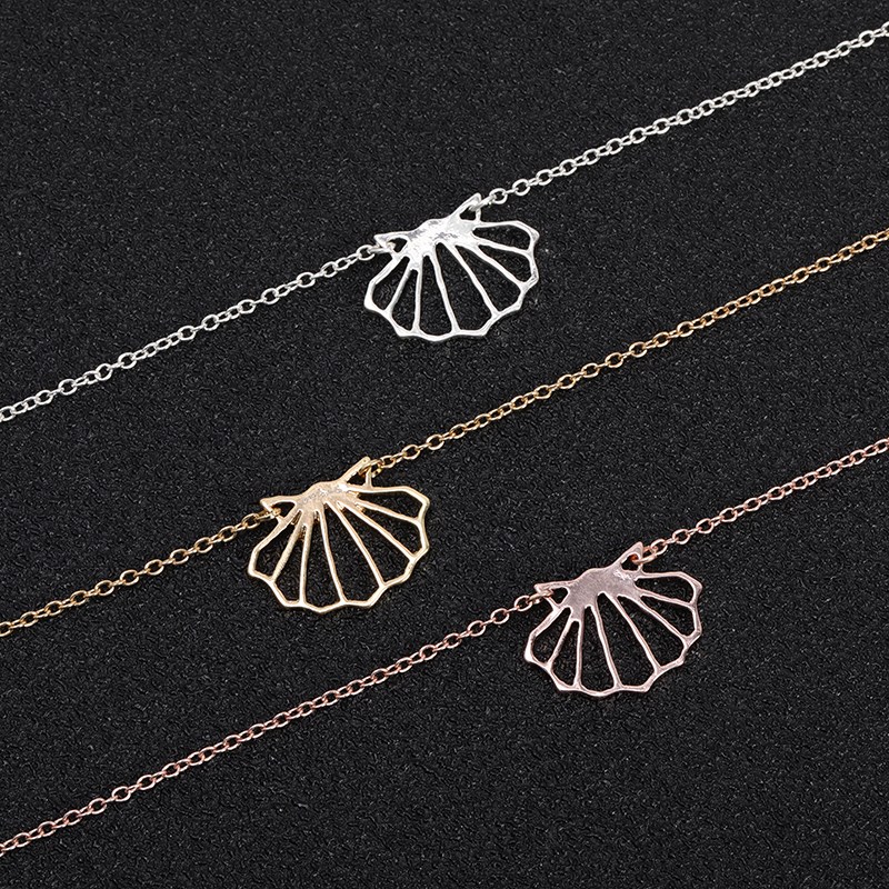 30PCS Geometric Origami Sea Clam Shell Bracelet Nautical Ariel Mermaid Conch Seashell Chain Bracelets Bangles for Ocean Beach Party Jewelry
