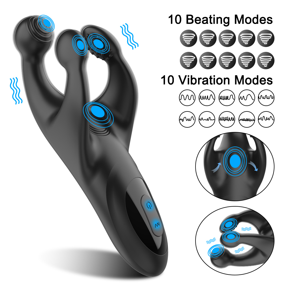 Vibrators Penis Delay Trainer Exerciser Glans Stimulater Massager Mens Vibrator Male Masturbator Equipment Sex Toys Adult Goods For Men 230307