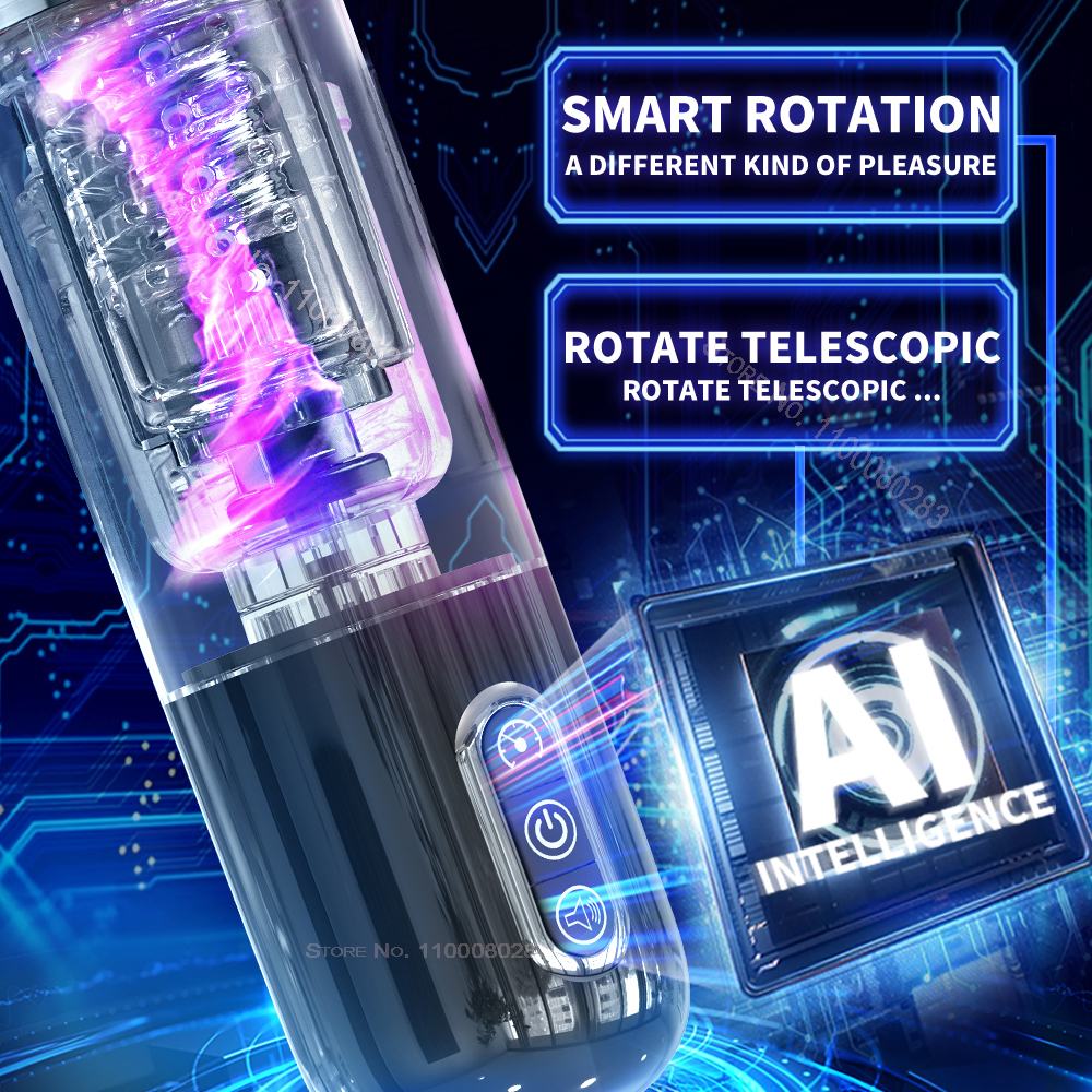 Masturbators Male Automatic Sucking Telescopic Rotating Masturbator Cup For Men Blowjob Sex Machine Real Vaginal Suction Pocket Toy Adult 18 230307