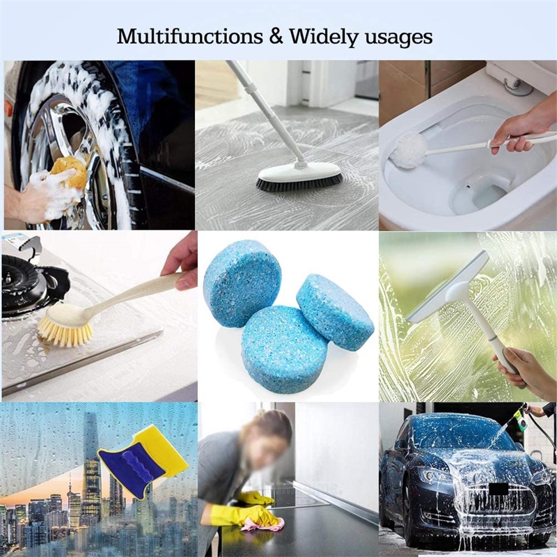 100Pcs Car Window Washing Effervescent Tablets Solid Cleaning Car Windshield Washer Fluid Glass Toilet Cleaning Car Accessories 20/40/60pcs