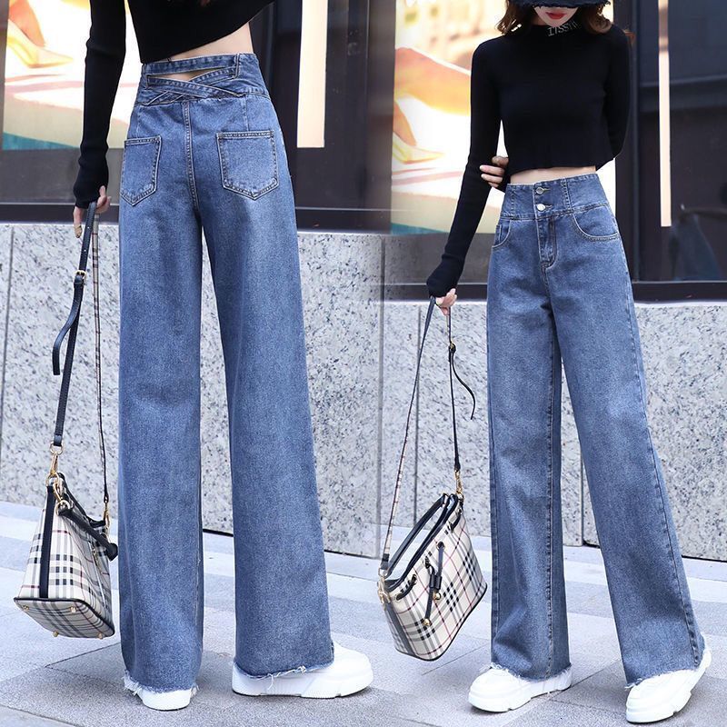 Women's Jeans Wide leg Jeans For Women Blue Loose Pants High Waist Casual large size straight pants Boyfriend Straight Mom Jeans Streetwear 23030