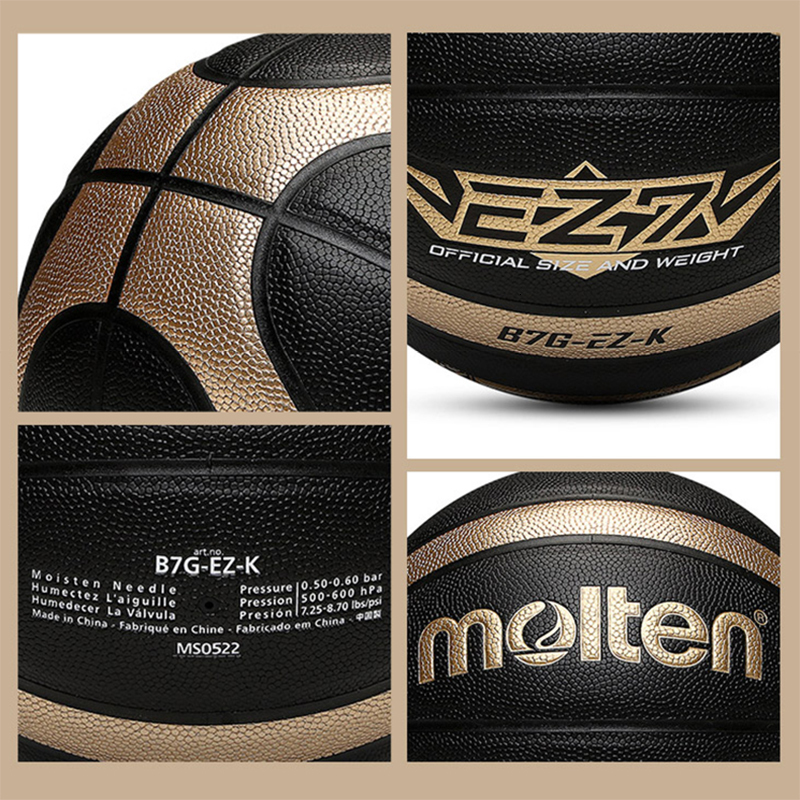 Balls Molten Basketball Official Size 765 PU Material Women Outdoor Indoor Match Training With Free Net Bag Needle 230307