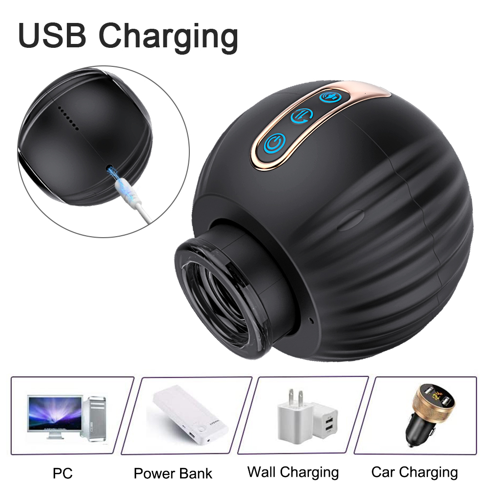 Masturbators Automatic Rotating Thrusting Male Telescopic Masturbator for Men Simulation Blowjob Sex Machine Adult Goods Toy 230307