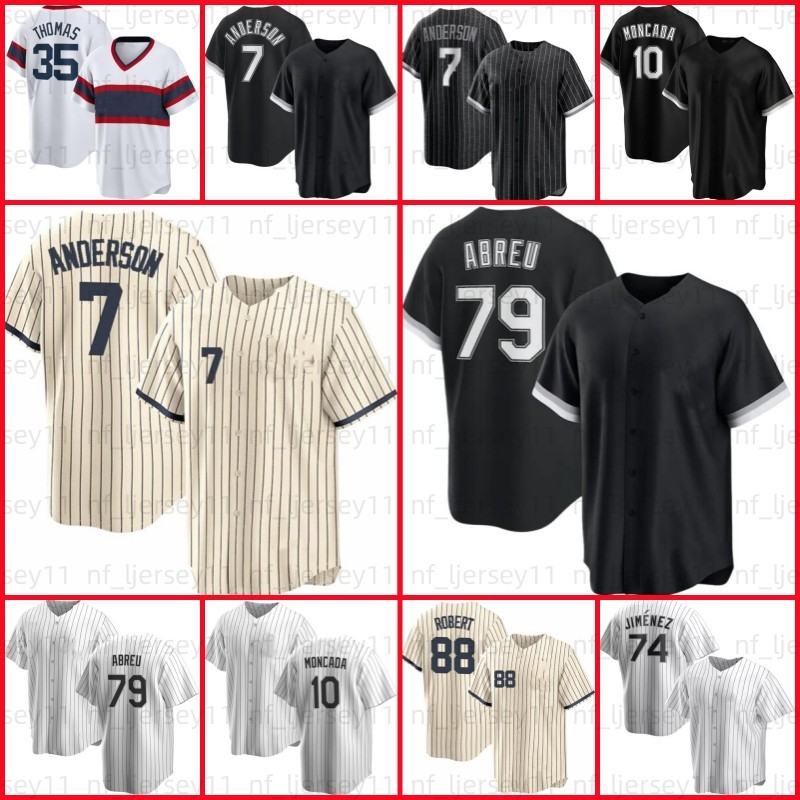 Southside 7 Tim Anderson Baseball Jersey 74 Eloy Jimenez Jose Abreu 88 Luis Robert Yoan Moncada Bo Jackson Lucas Giolito Yermin Mercede Keuchel Thomas 35