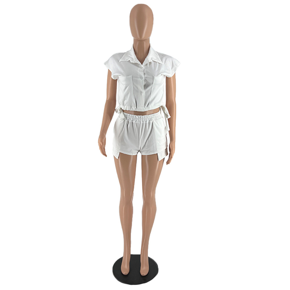 NEW Designer Summer Tracksuits Two Piece Set Women Outfits Solid Sportswear Sleeveless Short Sleeve Shirt Top and Shorts Casual Sweatsuits Bulk Wholes