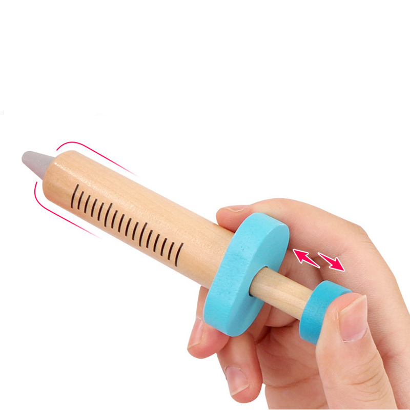 Other Toys Wooden Pretend Play Doctor Educational for Children Simulation Medicine Chest Set Kids Role Playing Toy 230307