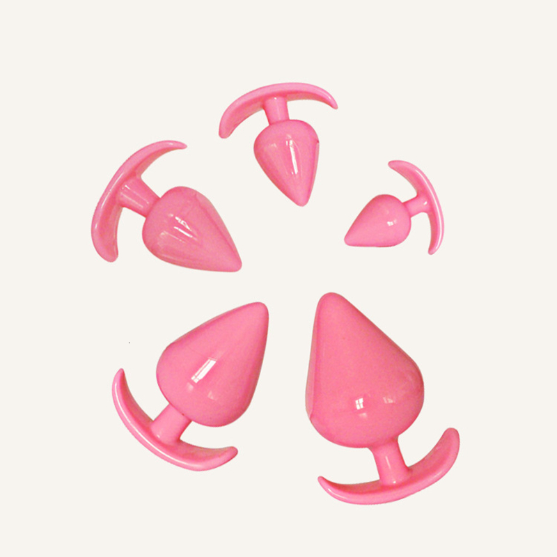 Anal Toys 5 Pcs Plug Set Silicone Beads Butt Anus Trainer Kit Prostate Massager Men Intimate Adult Sex For Women Gay Couple 230307