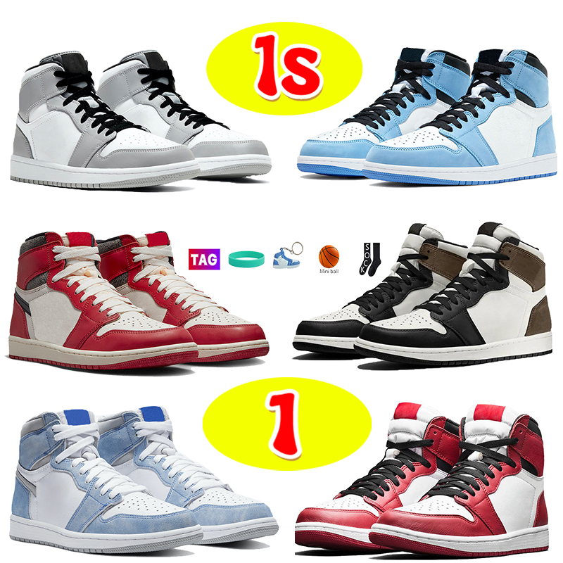 Designer Jumpman 1 Men Basketball Shoes 1s High OG Light Smoke Grey University Blue Dark Mocha UNC Patent Black White Hyper Royal Chicago Lost and found women Sneakers, 45-unc to chicago
Designer Jumpman 1 Men Basketball Shoes 1s High OG Light Smoke Grey University Blue Dark Mocha UNC Patent Black White Hyper Royal Chicago Lost and found women Sneakers, 45-unc to chicago