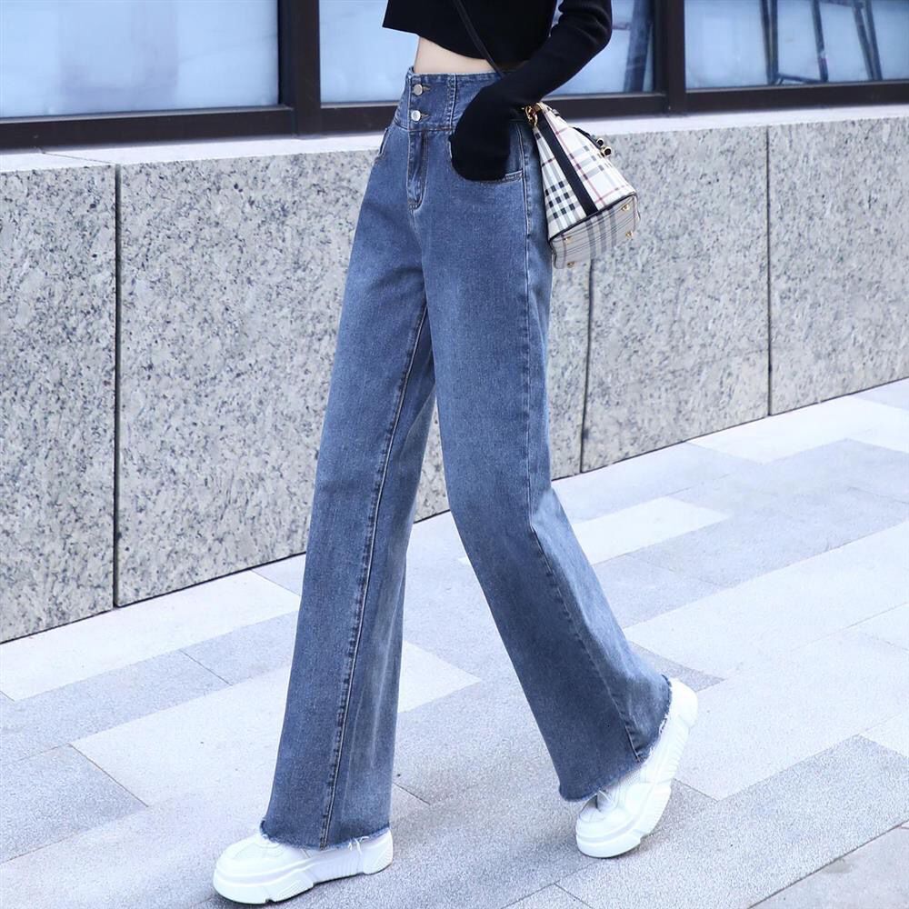 Women's Jeans Wide leg Jeans For Women Blue Loose Pants High Waist Casual large size straight pants Boyfriend Straight Mom Jeans Streetwear 23030