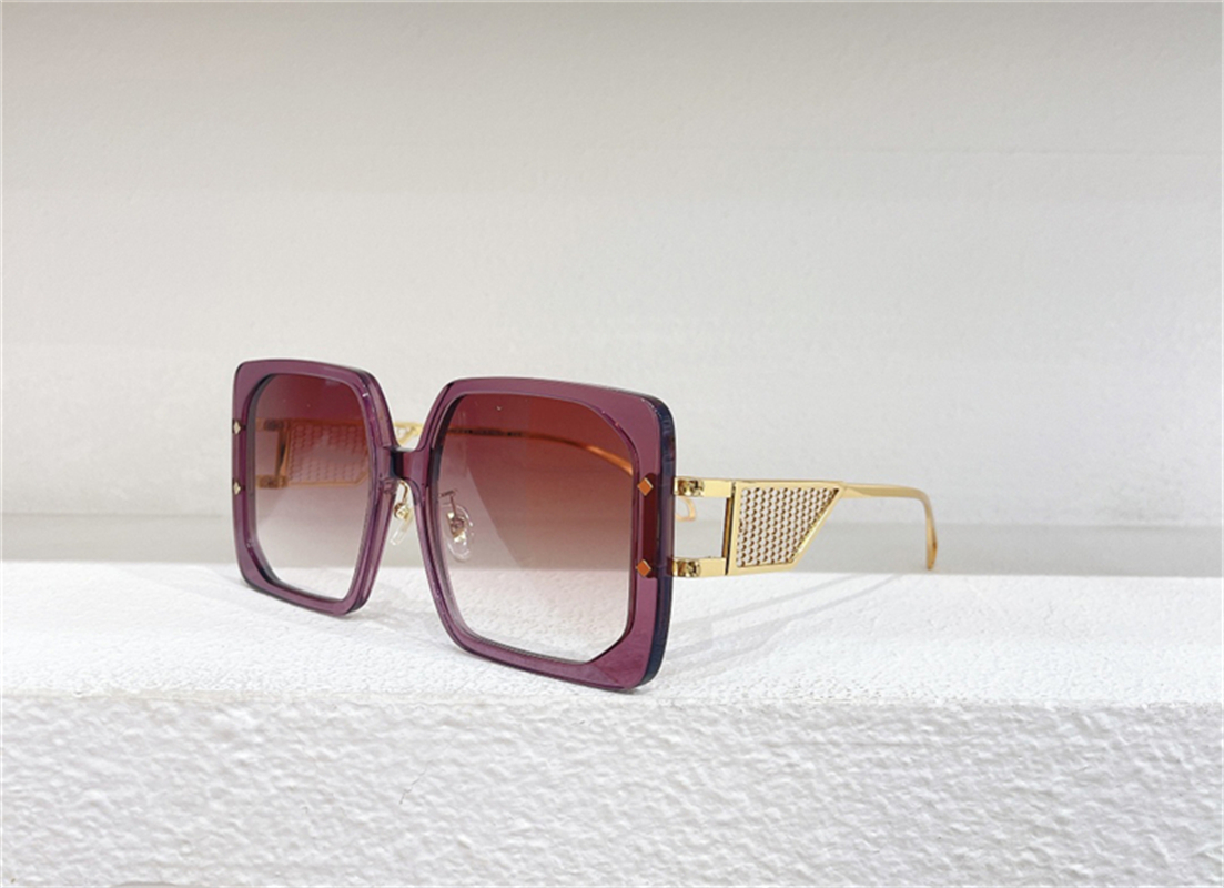 new ladies designer sunglasses for women fashion retro eyewear vintage square Mesh hollow temple design eyeglasses with UV400 oversized come with original case