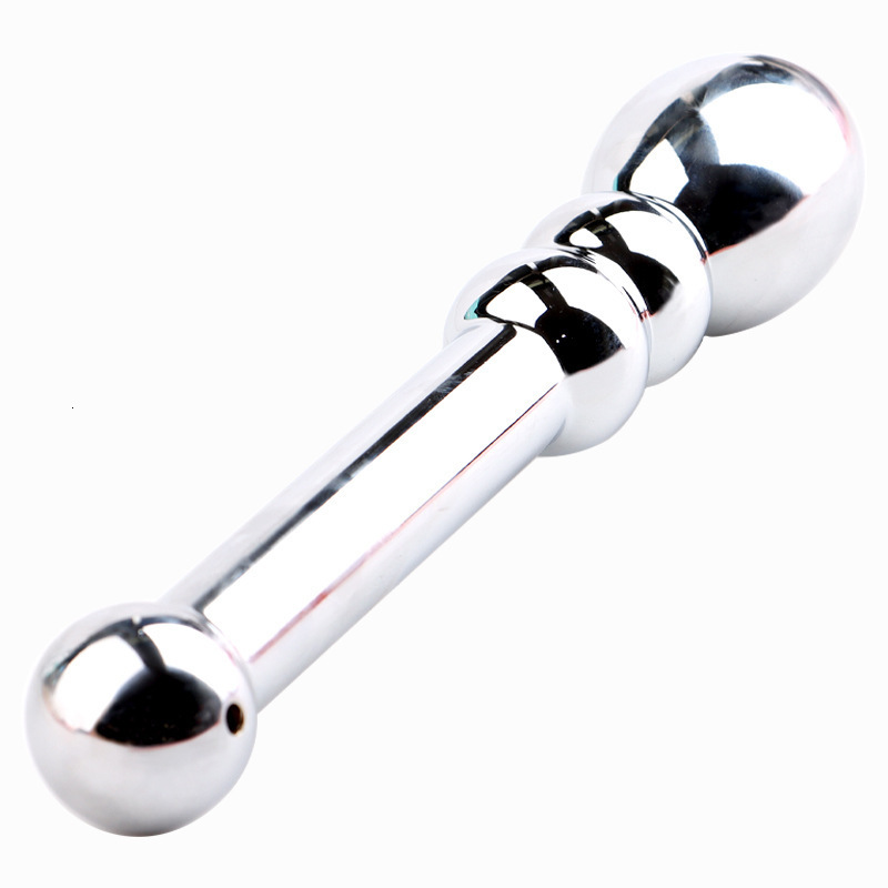 Anal Toys Long Stainless Steel Plug Metal Double Head Dildo G Spot Wand Butt Prostate Massager Vaginal Stimulation Sex 230307