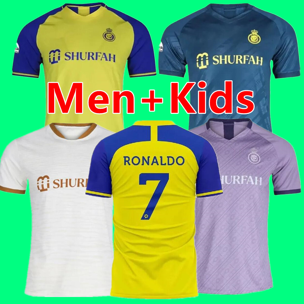 2022 2023 Al Nassr FC Soccer Jerseys Ronaldo Men Kids Kit Uniform 22 23 Home Yellow CR7 Boys Football Shirt Al-Nassrs Away Third MARTINEZ Saudi Arabia Maillots De Foot
2022 2023 Al Nassr FC Soccer Jerseys Ronaldo Men Kids Kit Uniform 22 23 Home Yellow CR7 Boys Football Shirt Al-Nassrs Away Third MARTINEZ Saudi Arabia Maillots De Foot
