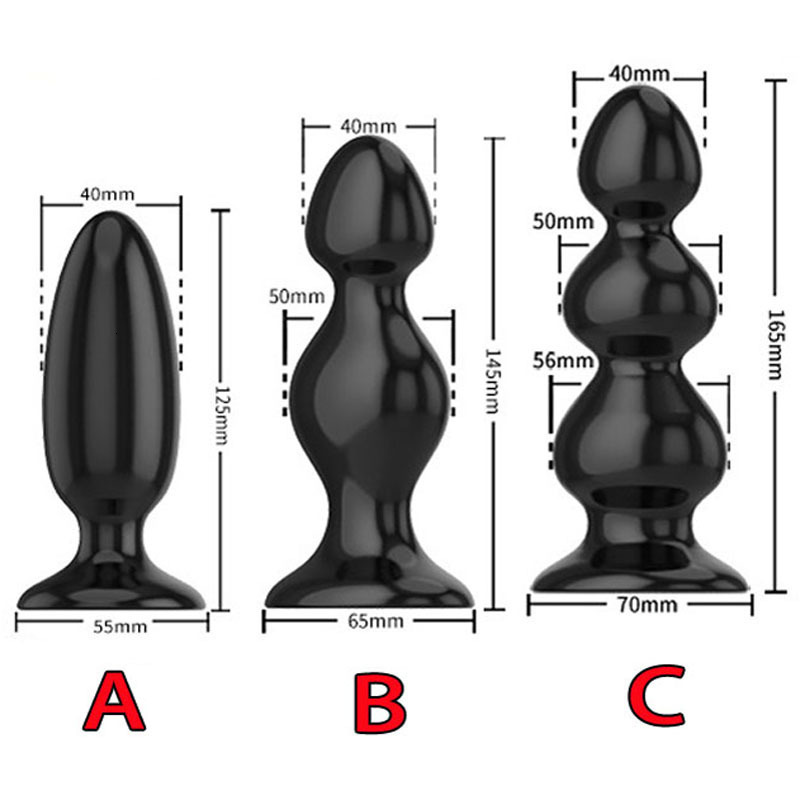 Anal Toys IGRARK Black Silicone Big Butt Plug 6 Sizes Smooth Soft Huge Adult Erotic Gay Sex For Woman Men 230307