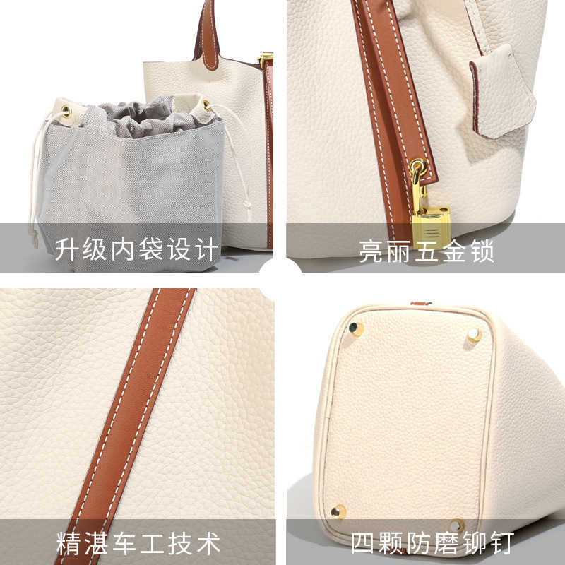 H bag Designer Original Vegetable basket genuine leather women's bag 2023 new Togo bucket head hand buckle hand, Elephant gray
H bag Designer Original Vegetable basket genuine leather women's bag 2023 new Togo bucket head hand buckle hand, Elephant gray